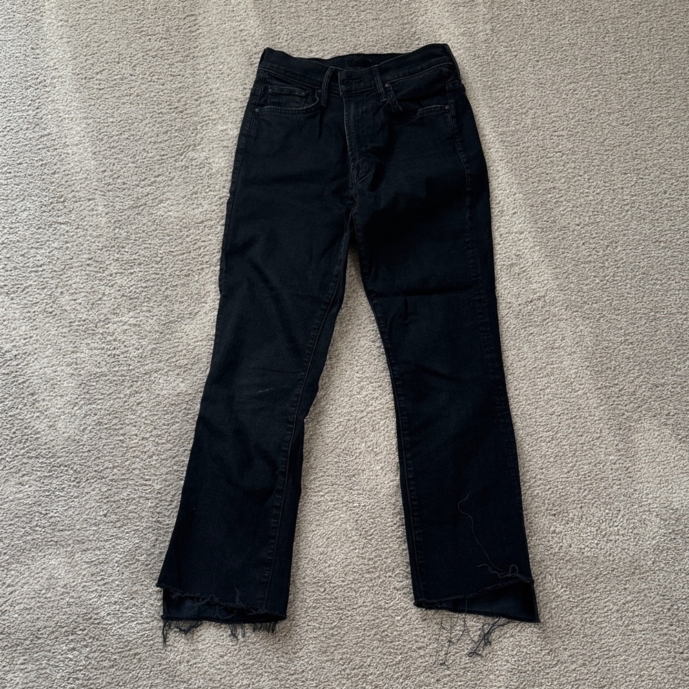 MOTHER denim insider crop fray